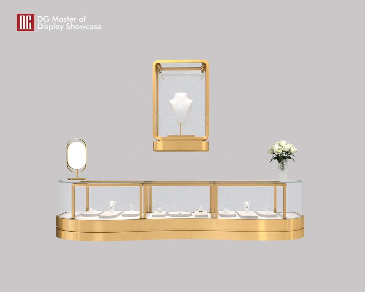 DG Προσαρμοσμένη πολυτελές κρεμαστή καμπίνα κοσμημάτων και ρολογιών 1