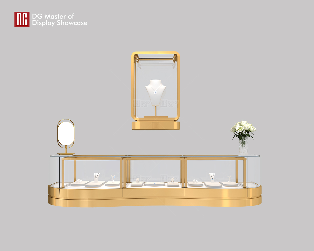 Custom black corner display cabinet factory Manufacturer | DG Display Showcase 6