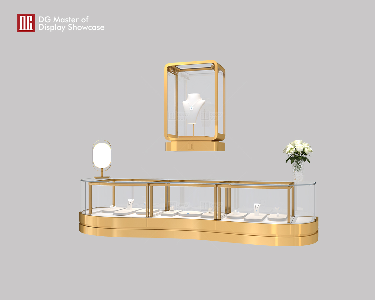 Custom black corner display cabinet factory Manufacturer | DG Display Showcase 8