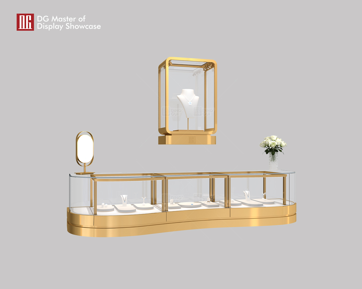 Custom black corner display cabinet factory Manufacturer | DG Display Showcase 7