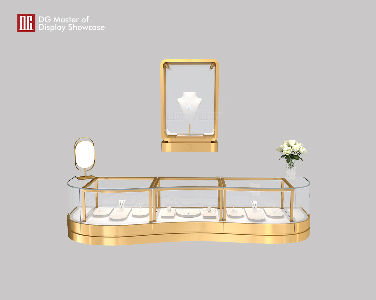 Custom black corner display cabinet factory Manufacturer | DG Display Showcase 9