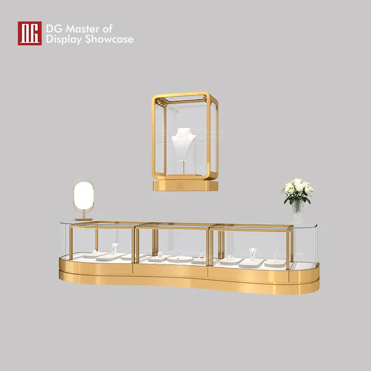 Custom black corner display cabinet factory Manufacturer | DG Display Showcase 3