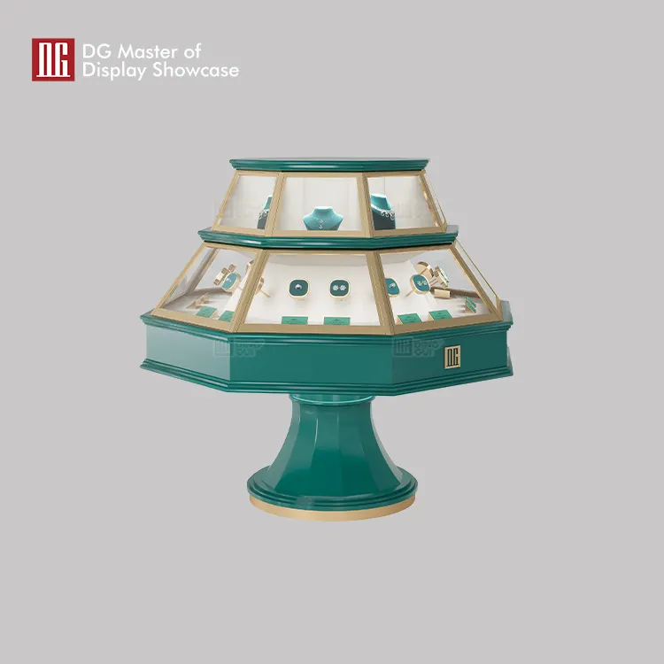 DG Jewelry Display Cabinet: Enhancing Beauty with Gemstone Lighting & Ultra-White Glass 2