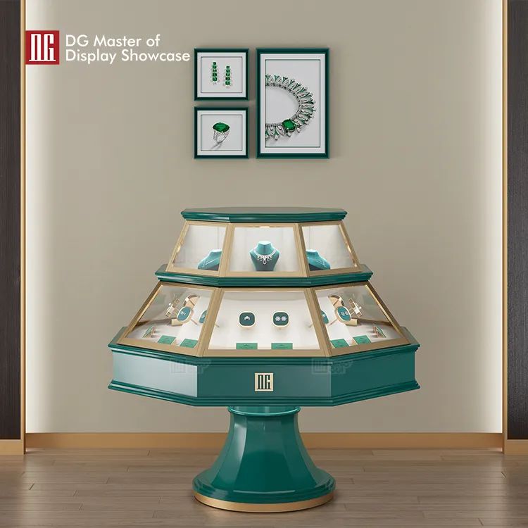 DG Jewelry Display Cabinet: Enhancing Beauty with Gemstone Lighting & Ultra-White Glass 5