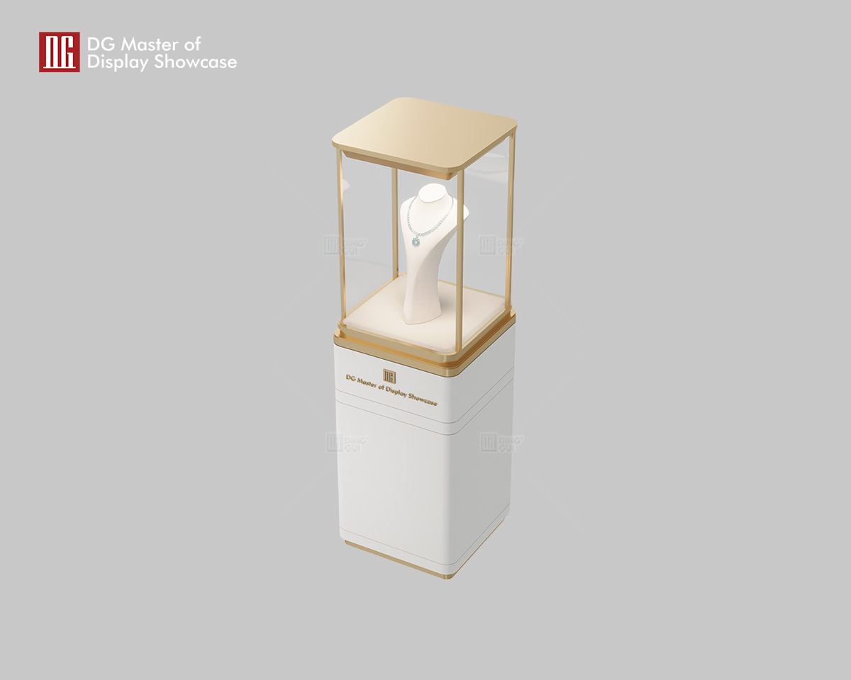 luxury free standing glass display case factory | DG Display Showcase 9