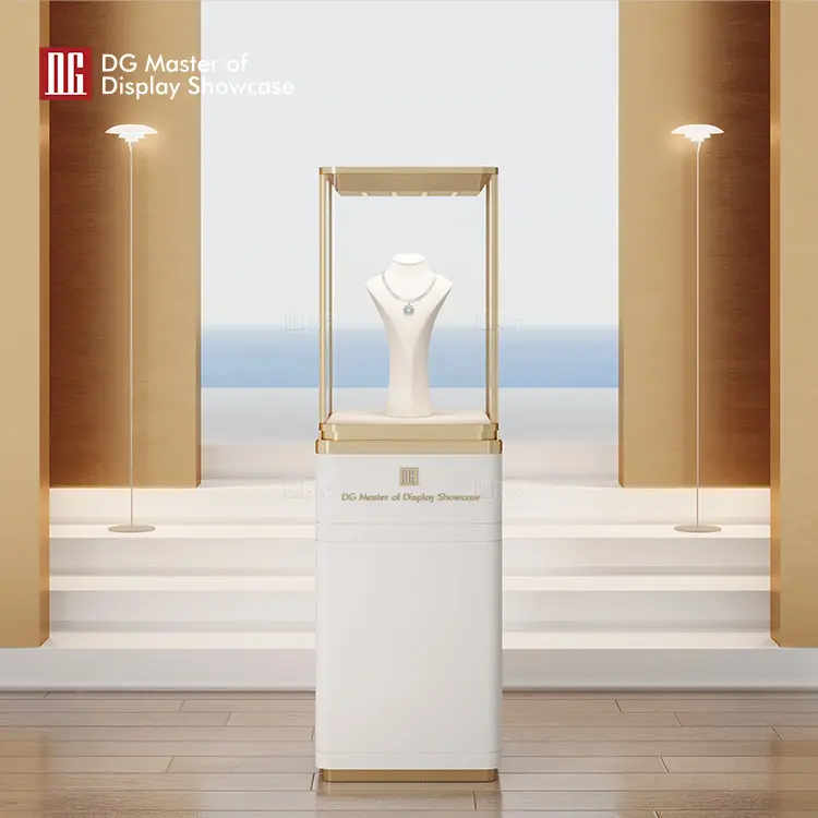 luxury free standing glass display case factory | DG Display Showcase 5