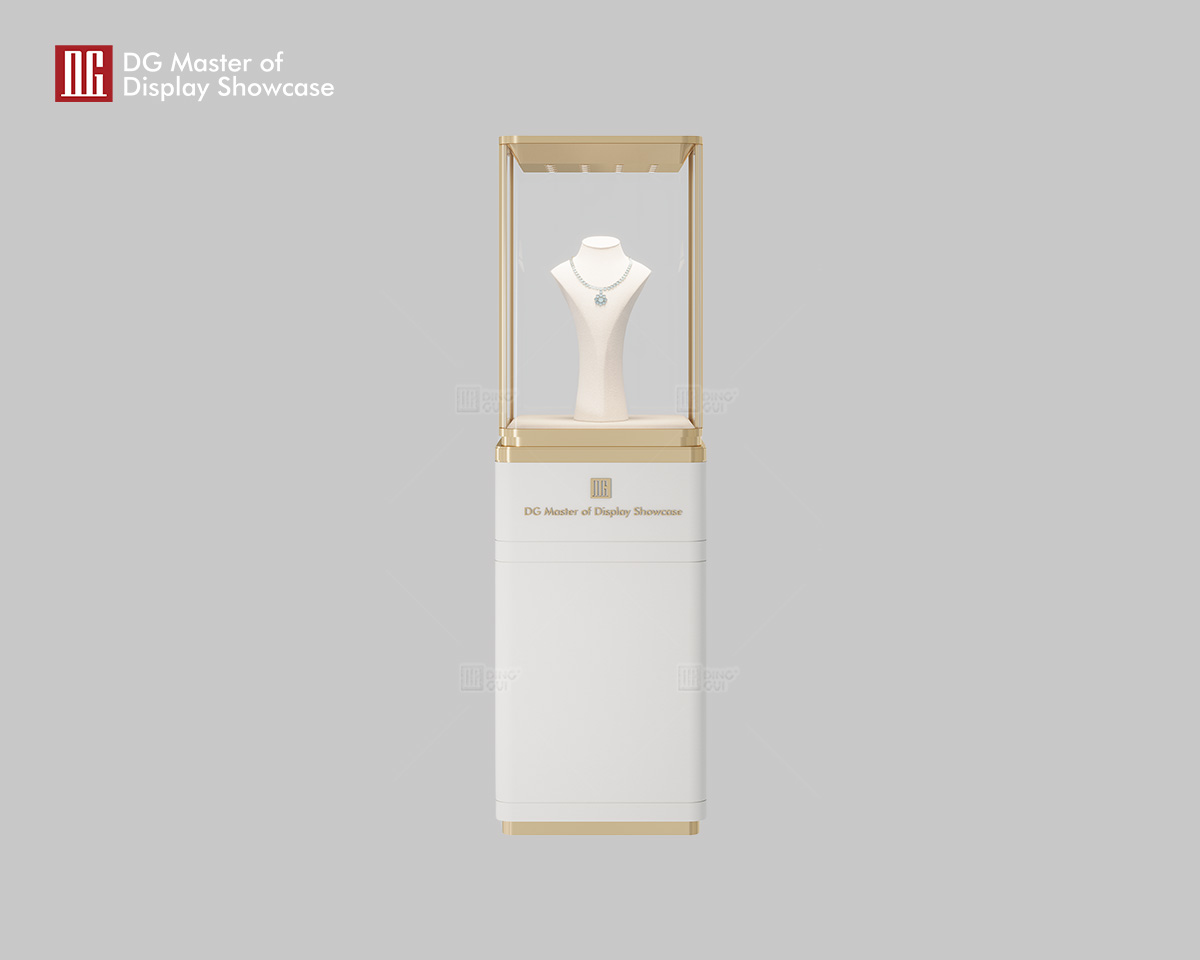 luxury free standing glass display case factory | DG Display Showcase 6