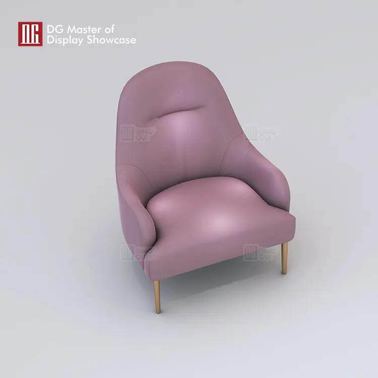 Luxury Purple Leather & Gold Metal Jewelry Display Chair. Contact for More Info! 2