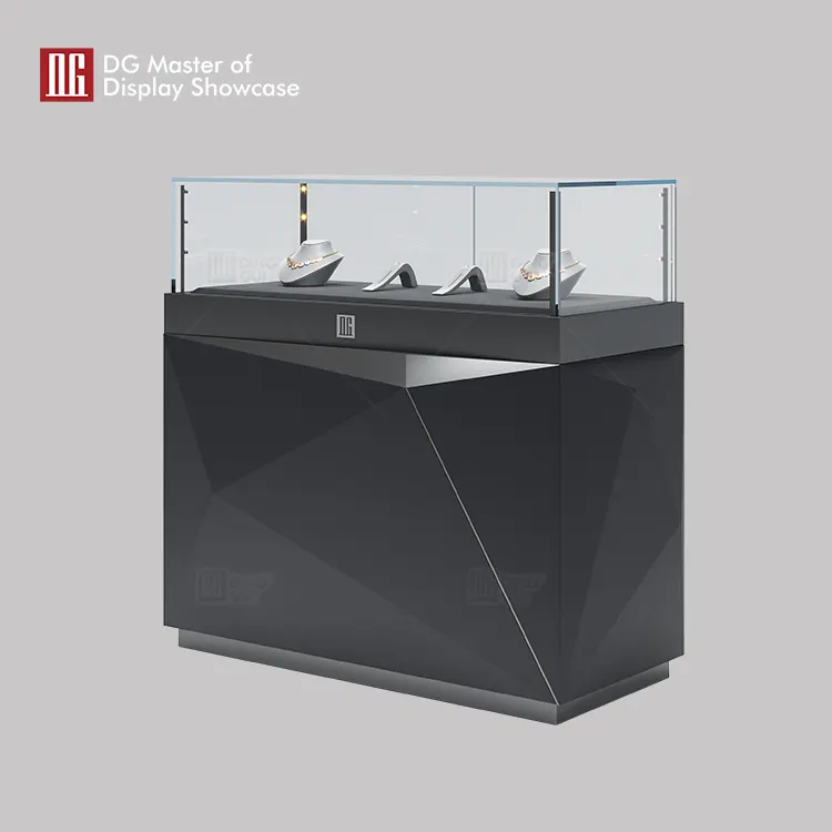 DG Diamond-Cut Jewelry Showcase: Elegant & Sophisticated Display with Adjustable Lighting 3