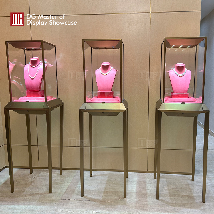 DG Display Showcase | high end free standing glass display case wholesale 7