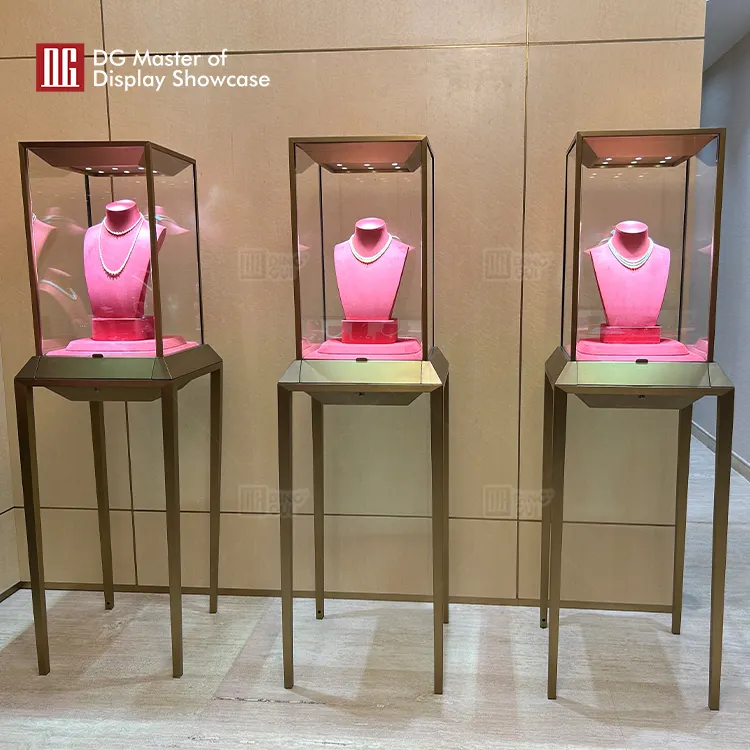 DG Display Showcase | high end free standing glass display case wholesale 5