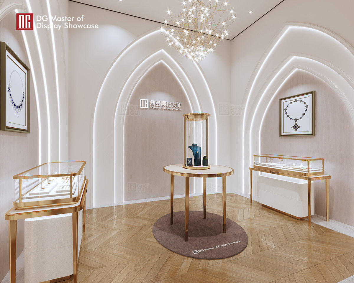 DG Showcase Boutique Smykker Ur Showcase Brugerdefineret Skab Design 10