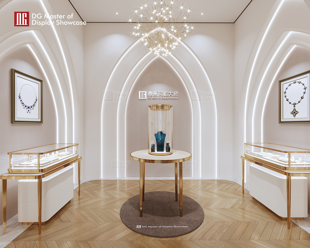 DG Showcase Boutique Smykker Ur Showcase Brugerdefineret Skab Design 9