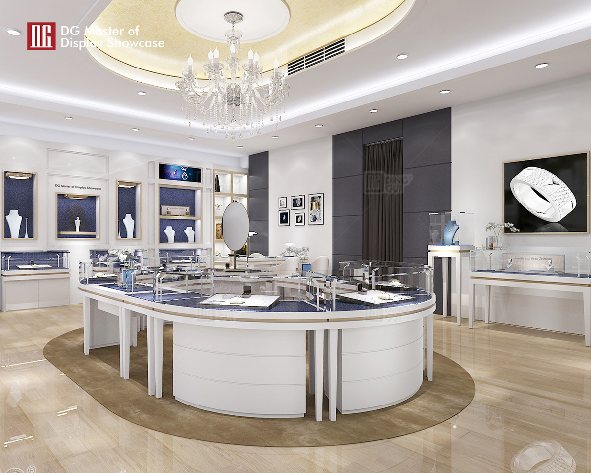 DG Showcase alahas relo showcase kasangkapan nako-customize na laki ng kulay high end luxury showcase 10