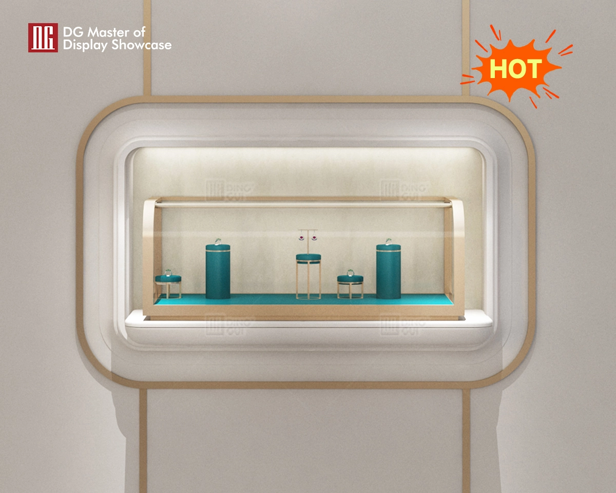 Vitrína DG, luxusná šperkovnica na mieru, nástenná skrinka na hodinky, vitrína, interiérový dizajn 1