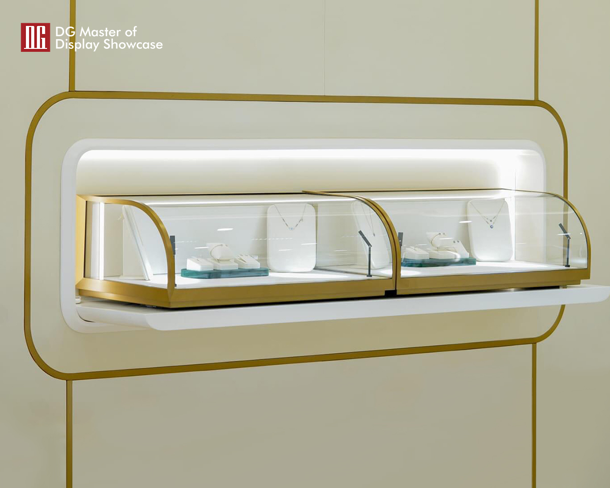 Vitrína DG, luxusná šperkovnica na mieru, nástenná skrinka na hodinky, vitrína, interiérový dizajn 9