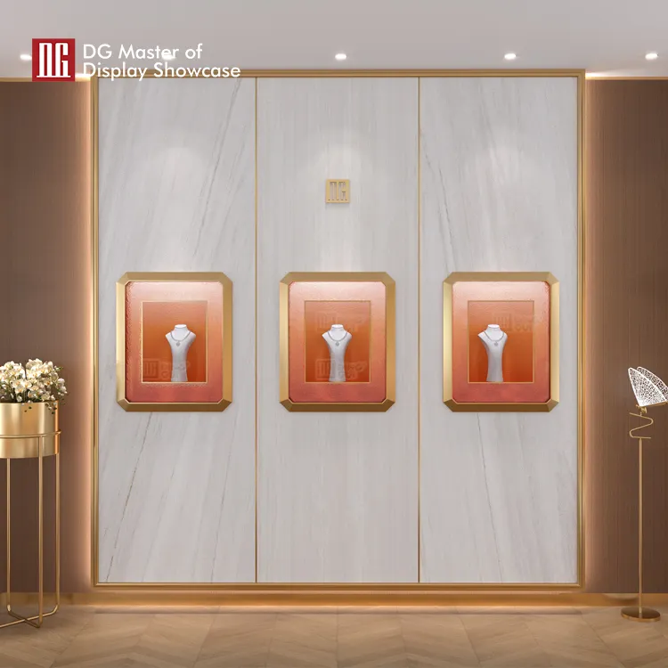 DG Luxury Jewelry & Watch Wall Cabinet - Elegant Design & Intelligent Lighting 5