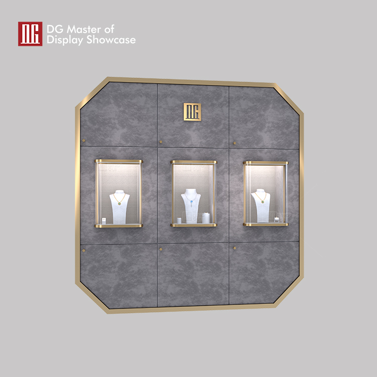 Custom black wall display cabinet supplier Manufacturer | DG Display Showcase 8