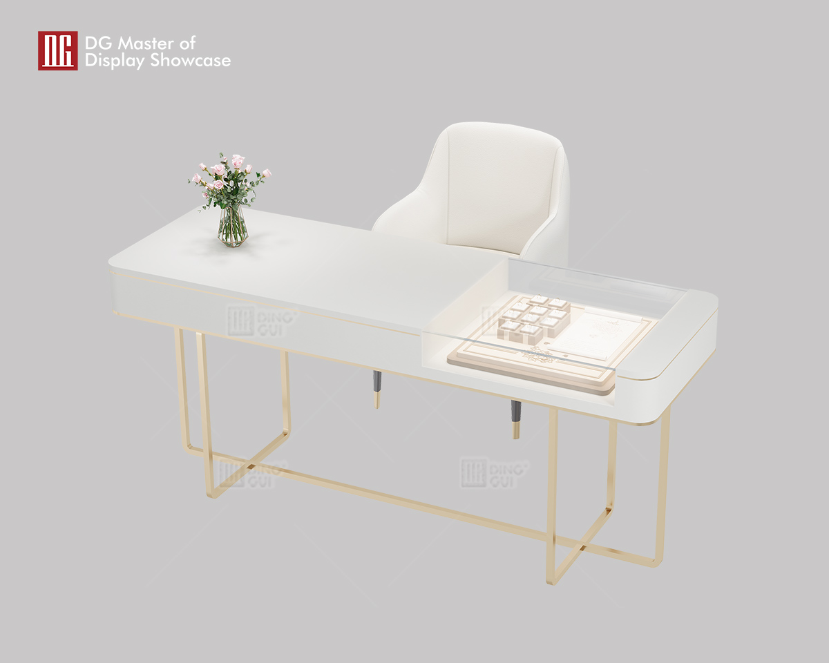 DG Showcase Custom Jewellery Watch Experience Table Store For Fancy Luxury Retail Store Shop Design 9