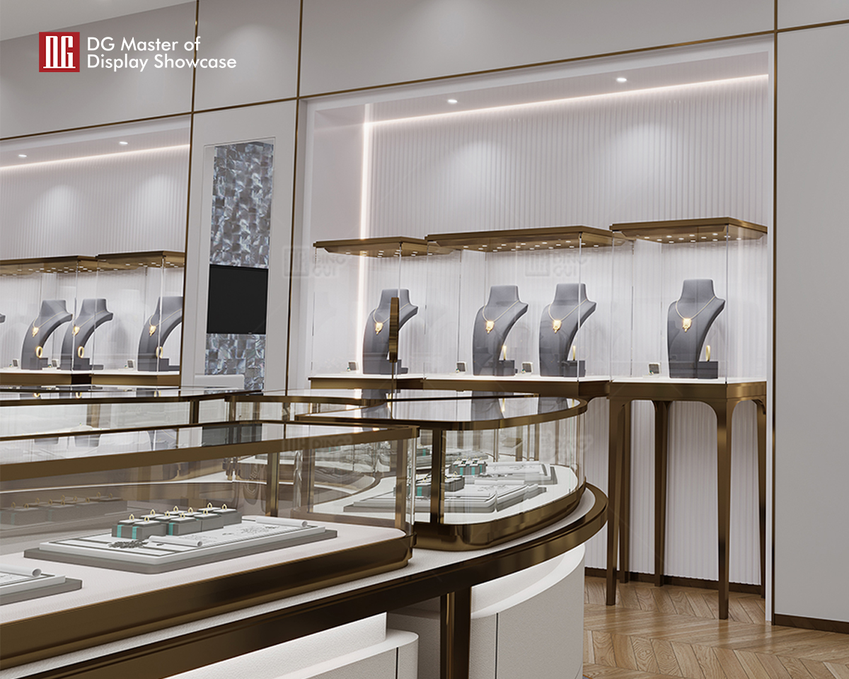 DG Showcase simple style jewelry watch display cabinets for store window decoration 10