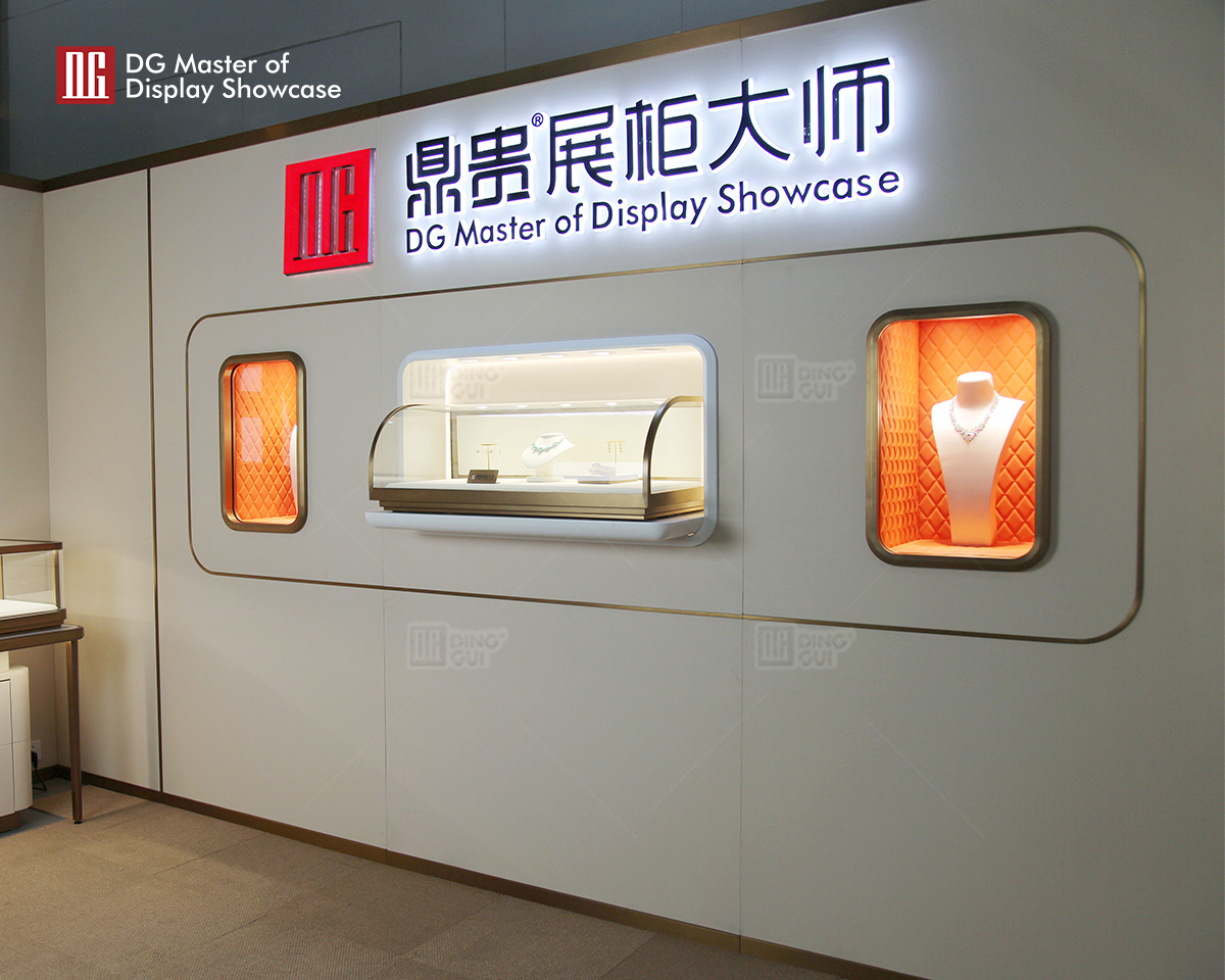 Luxury Combination Display Cabinet: Modern Black Display Stand 10