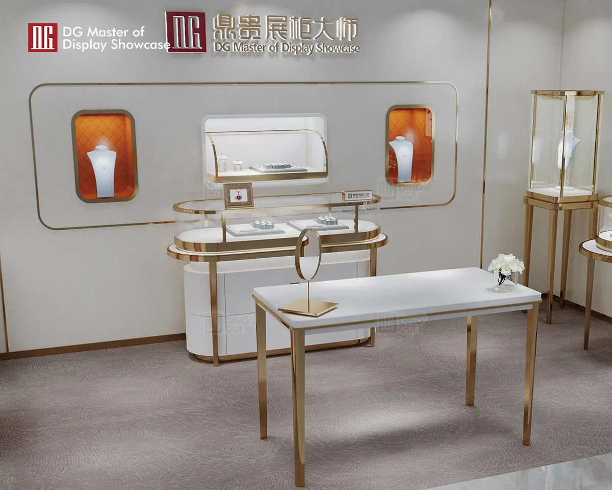 Luxury Combination Display Cabinet: Modern Black Display Stand 2