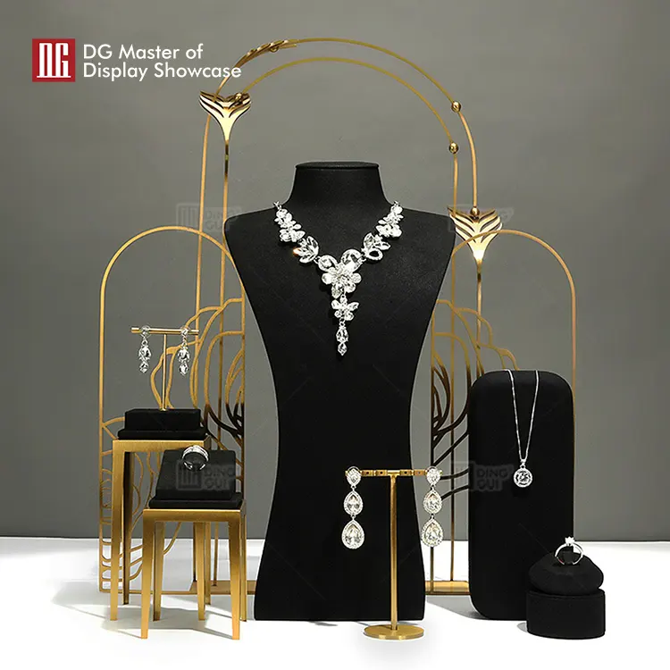 professional black velvet jewelry trays design solution | DG Display Showcase 2