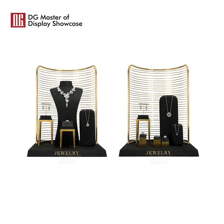 professional black velvet jewelry trays design solution | DG Display Showcase 5