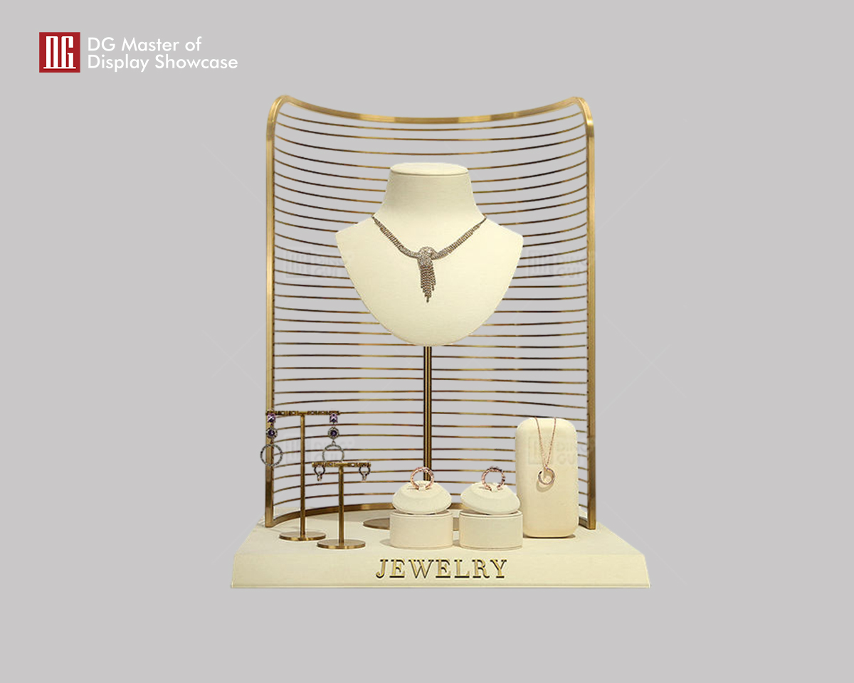 DG Showcase custom jewelry display props set for luxury store ounter design 8
