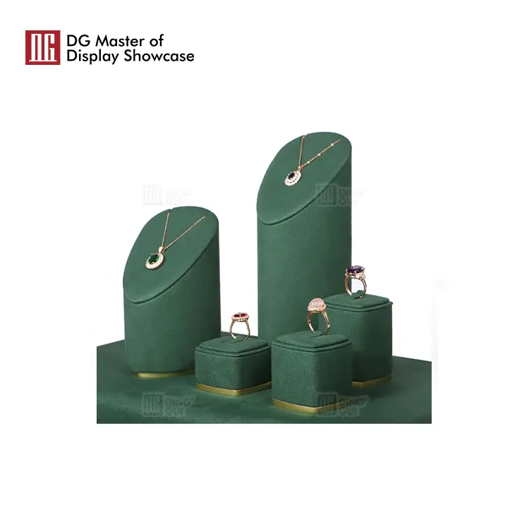 Stainless Steel & Velvet Jewelry Display Set - Elegant & Noble Tray 4