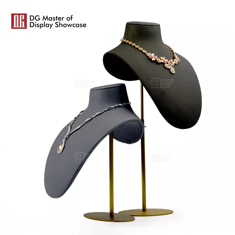 Stainless Steel and Velvet Jewelry Display Set - Elegant Showcase 2