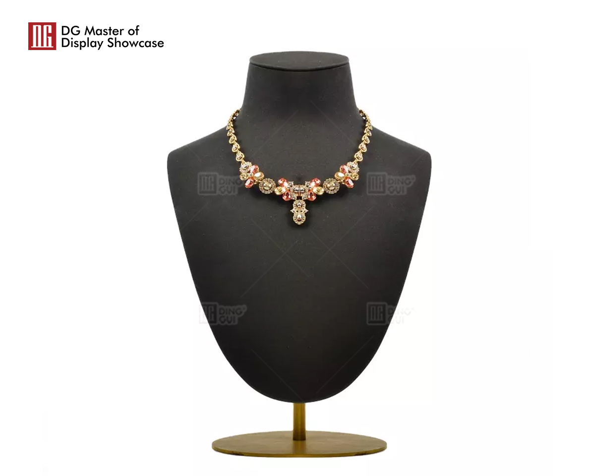 Stainless Steel and Velvet Jewelry Display Set - Elegant Showcase 10