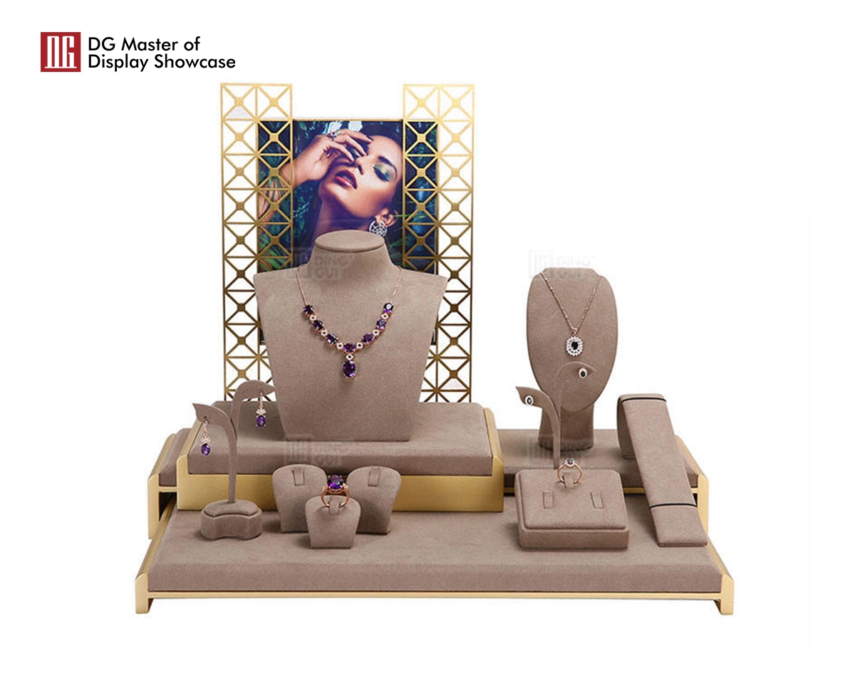 DG Showcase Tilpassede Ruskinds Smykker Rekvisitter Display Rack Halsstativer Til Salg 1
