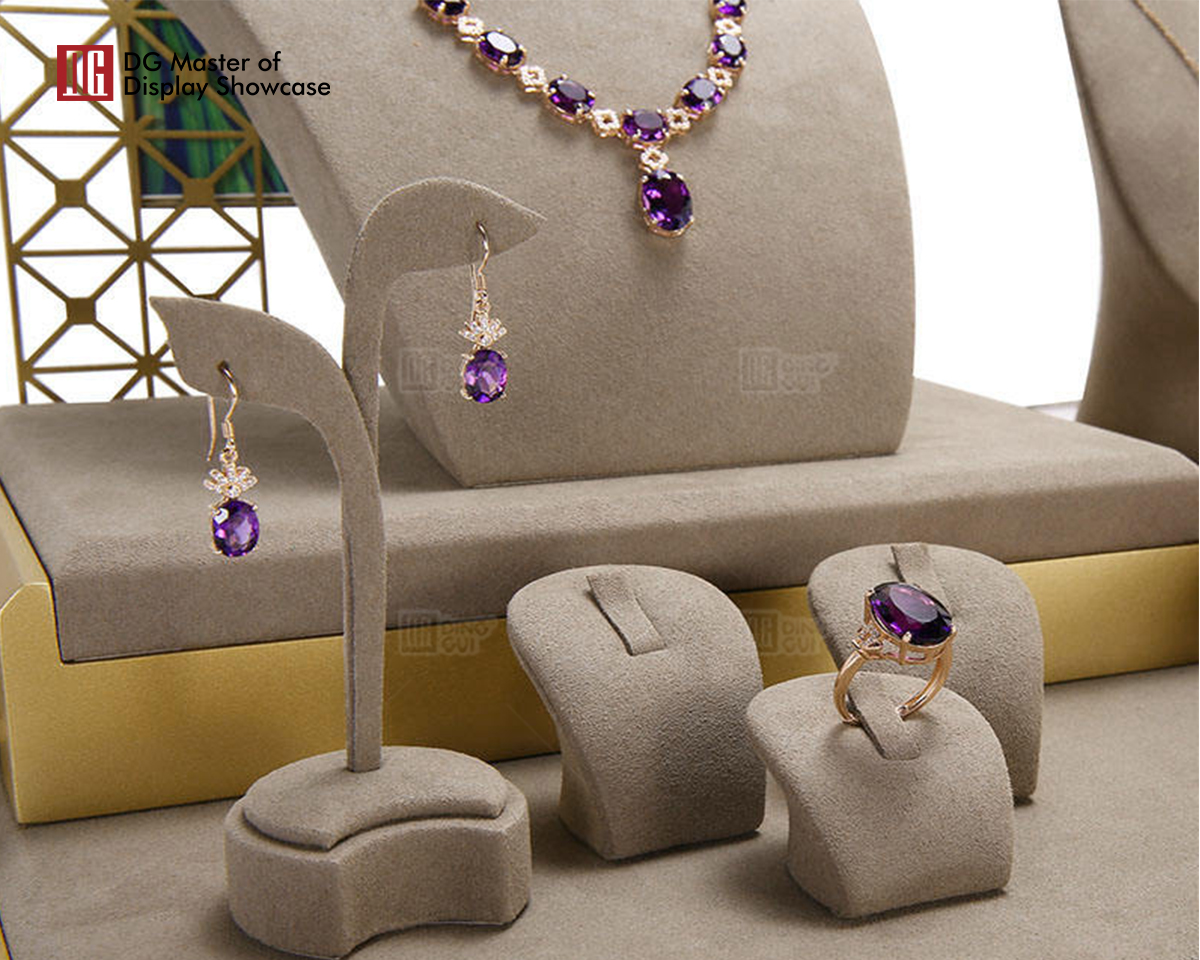 DG Showcase Tilpassede Ruskinds Smykker Rekvisitter Display Rack Halsstativer Til Salg 8