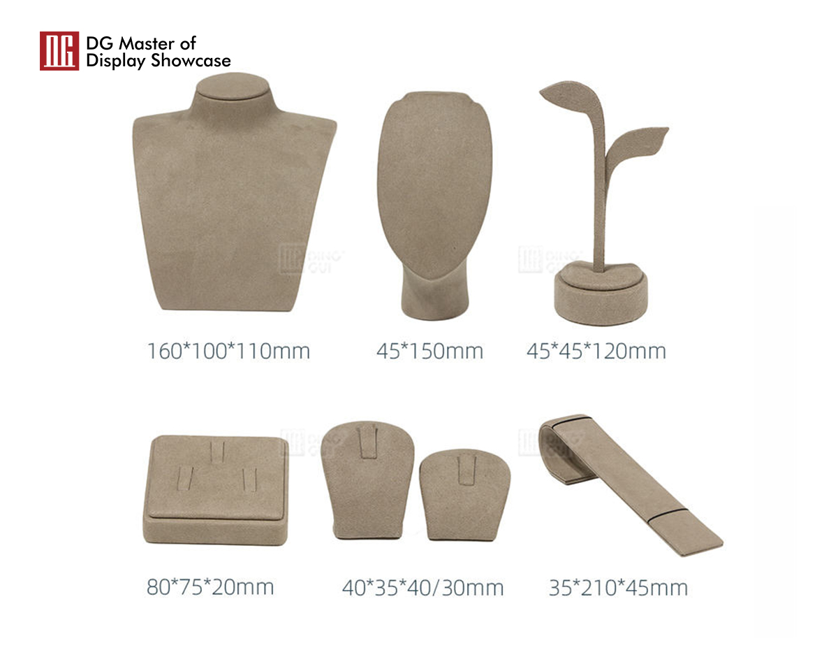 DG Showcase Tilpassede Ruskinds Smykker Rekvisitter Display Rack Halsstativer Til Salg 10