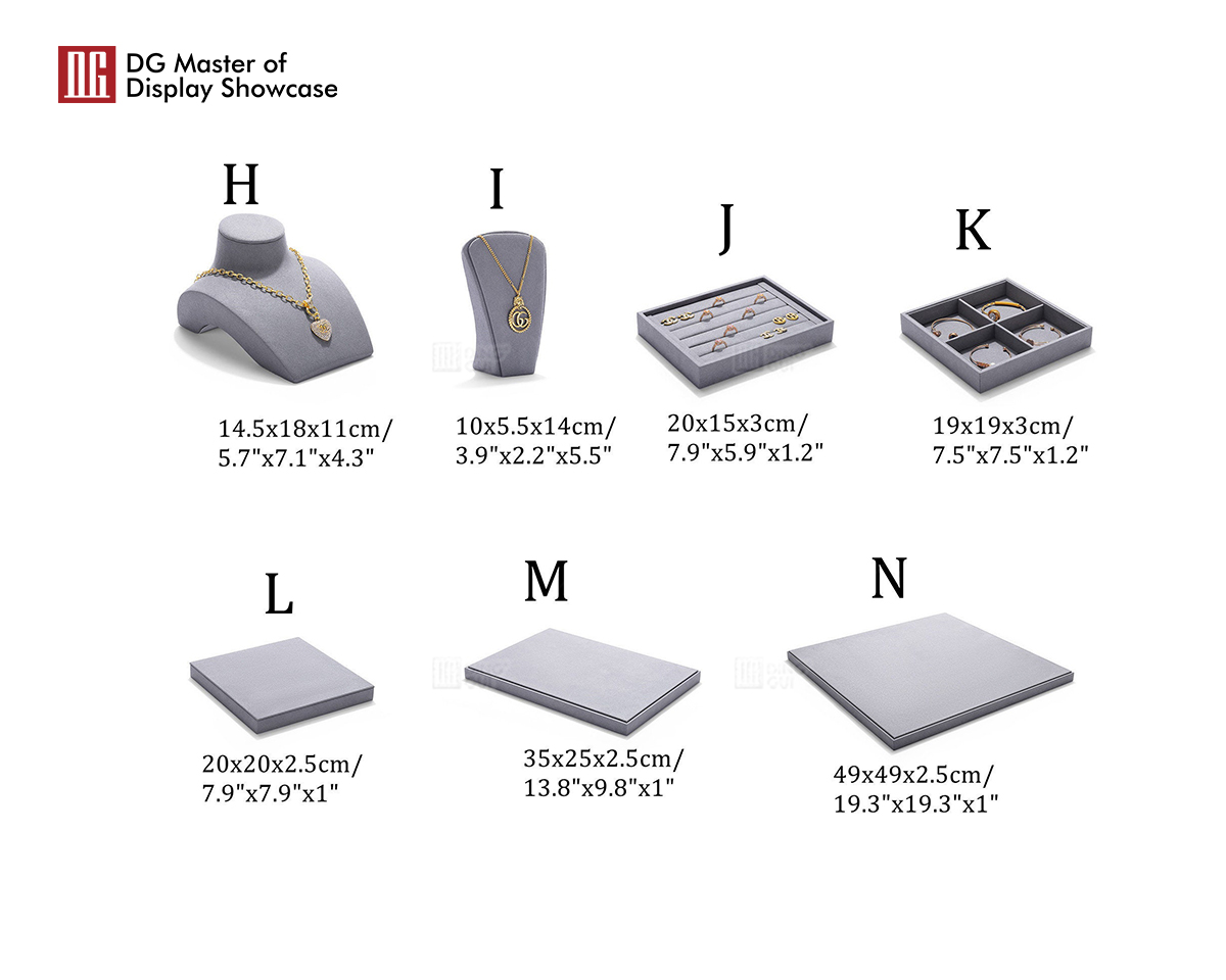 DG showcase Jewelry Display Stand Fashion Brand Props Set Ring Holder 10