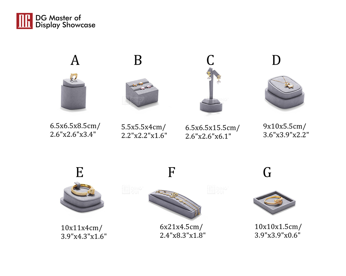 DG showcase Jewelry Display Stand Fashion Brand Props Set Ring Holder 9