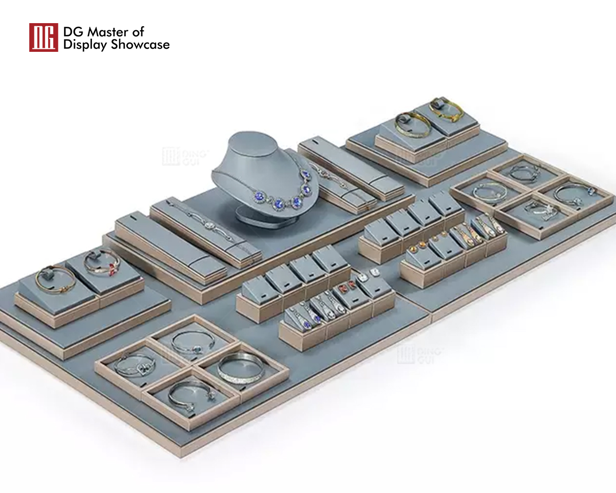 DG Showcase Luxury Jewelry Display Props Set Jewellery Necklace Busts Bracelet Pendant Earring Ring 8