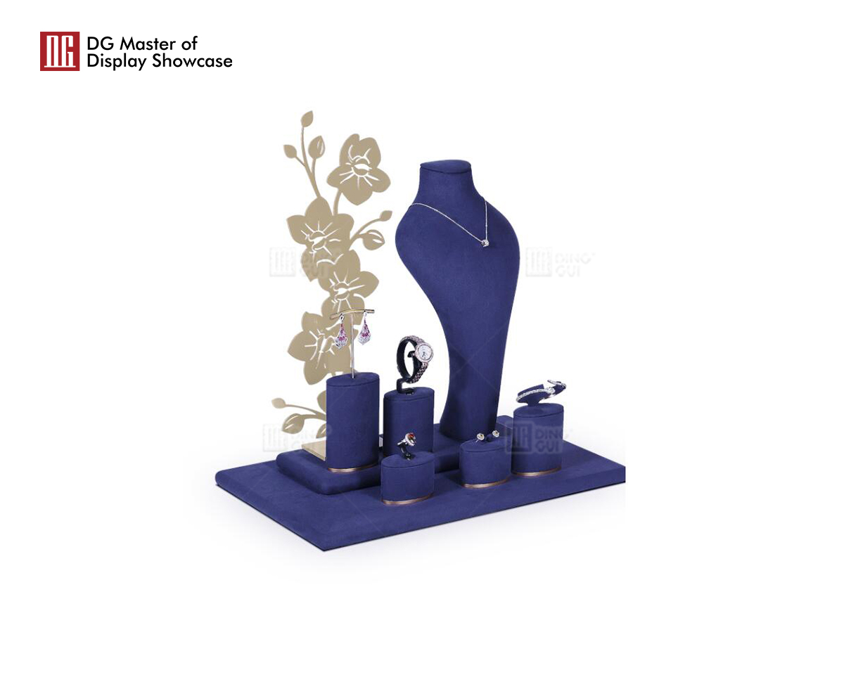 Σετ βιτρίνας κοσμημάτων DG Premium, πολυτελές σταντ βιτρίνας κοσμημάτων 7