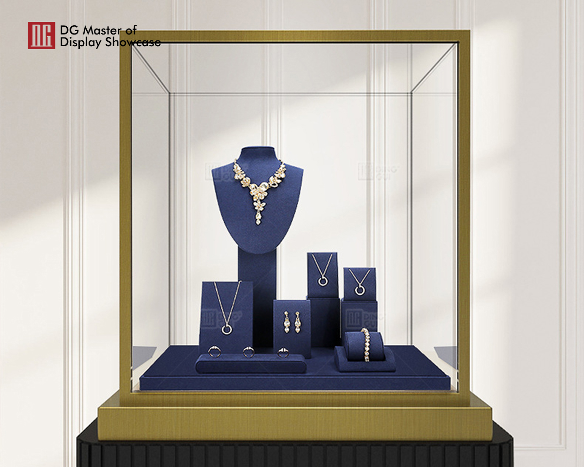 New design high quality metal microfiber jewelry necklace bracelet ring earring jewellery of display prop 10