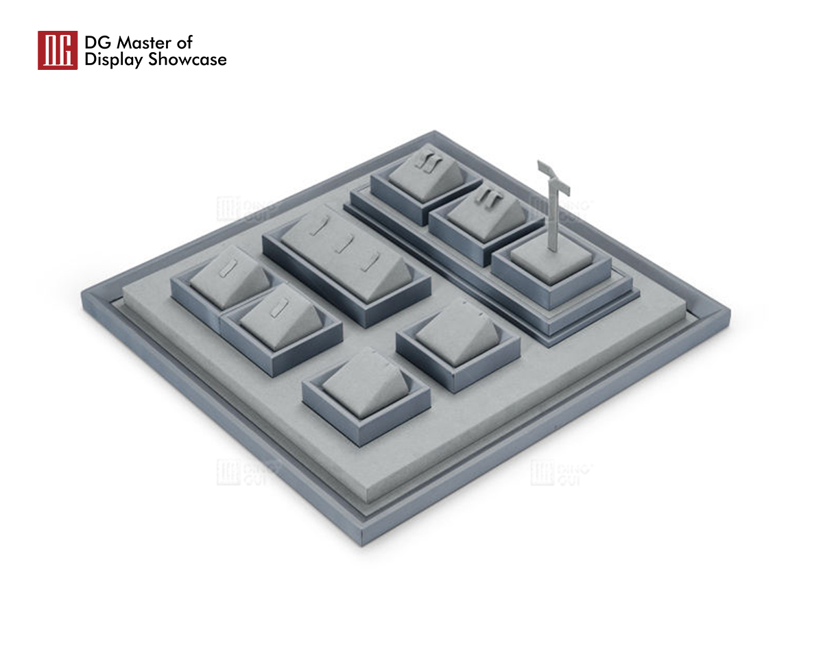 DG Showcase Πολυτελή OEM ODM Κοσμήματα Display Σετ Μόνιμα Βραχιόλια Κολιέ Δαχτυλίδι Props 7