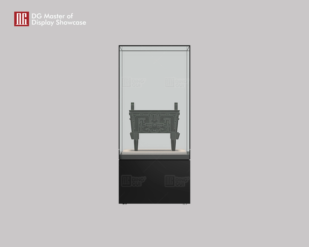 Na-customize ng DG ang bagong disenyo ng high-end na fashion museum upright showcase 1