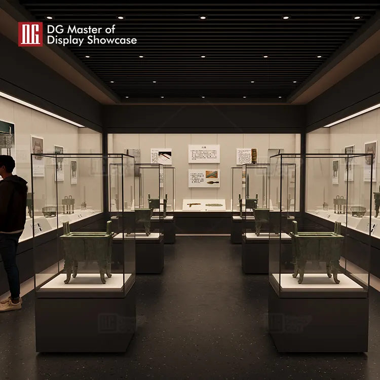 DG Display Showcase | one stop solution full height glass museum showcase wholesale 5