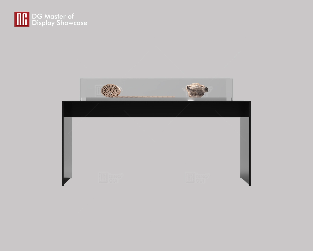 Customized high quality frameless glass museum style display cases manufacturer 1