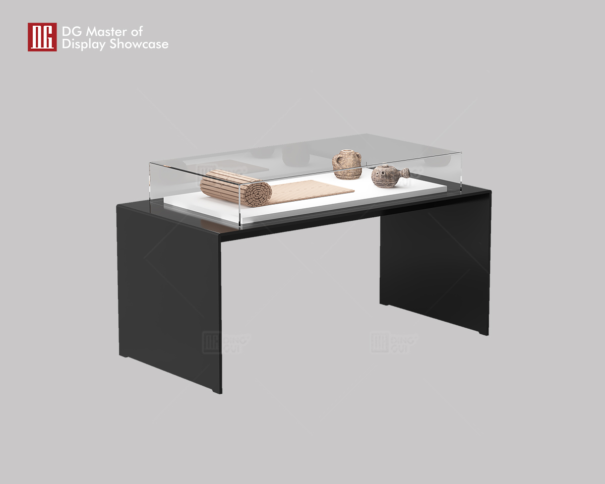 Customized high quality frameless glass museum style display cases manufacturer 9