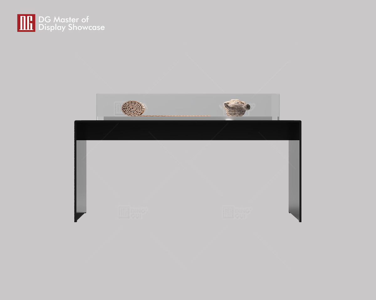 Customized high quality frameless glass museum style display cases manufacturer 6