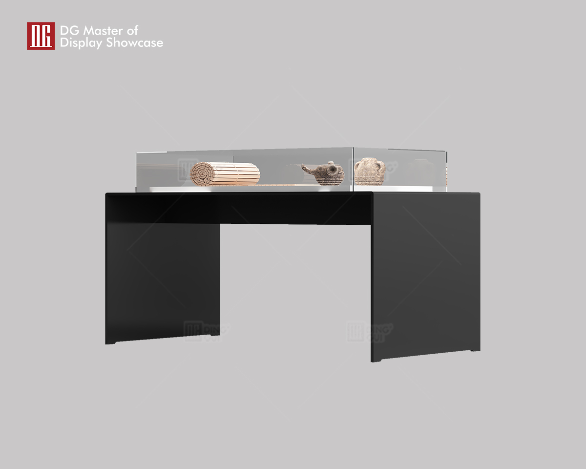 Customized high quality frameless glass museum style display cases manufacturer 7