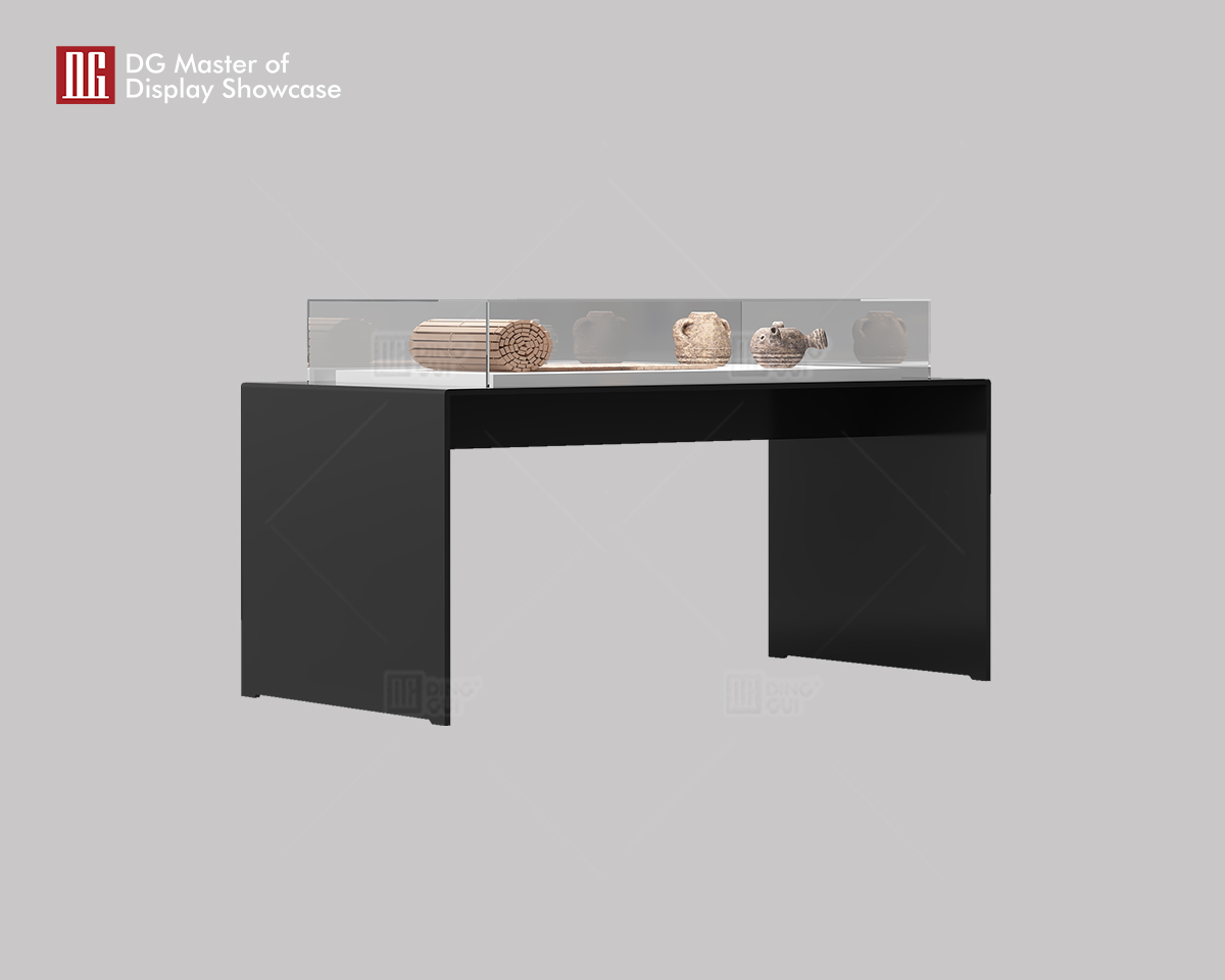 Customized high quality frameless glass museum style display cases manufacturer 8