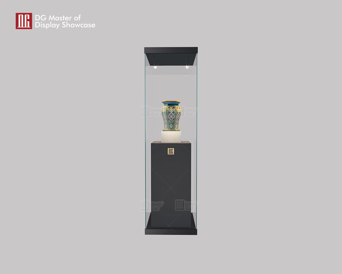 DG udsøgt high-end rammeløs antik museumsudstillingsvindue 1