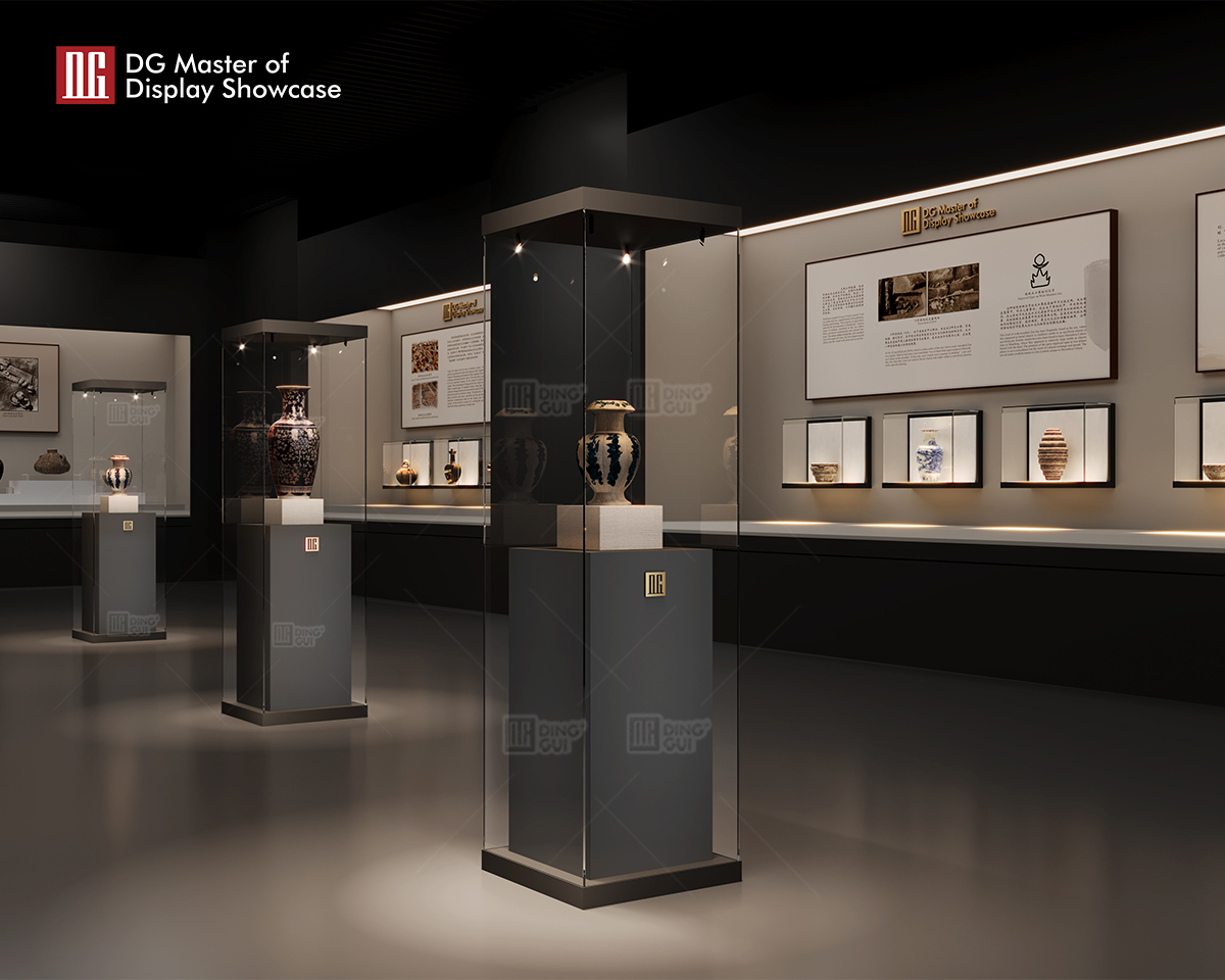 DG udsøgt high-end rammeløs antik museumsudstillingsvindue 10